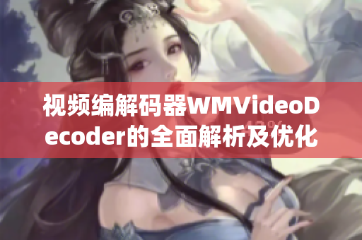 视频编解码器WMVideoDecoder的全面解析及优化探讨(1)