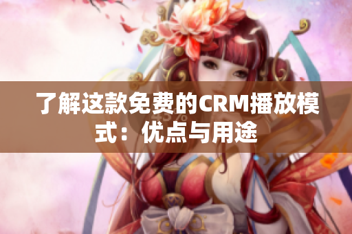 了解这款免费的CRM播放模式：优点与用途