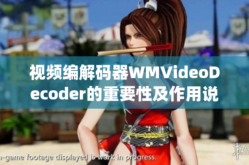 视频编解码器WMVideoDecoder的重要性及作用说明(1)