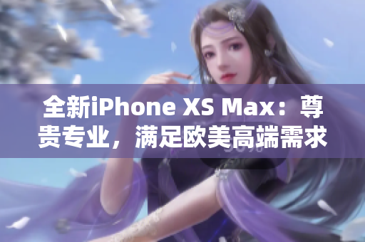 全新iPhone XS Max：尊贵专业，满足欧美高端需求