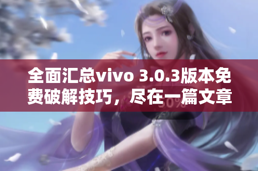 全面汇总vivo 3.0.3版本免费破解技巧，尽在一篇文章！