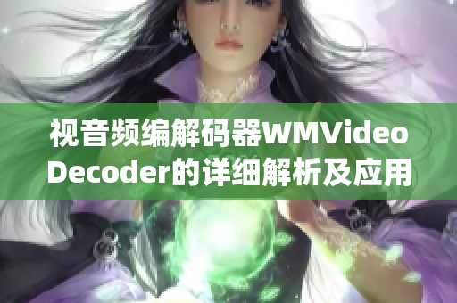 视音频编解码器WMVideoDecoder的详细解析及应用指南(1)