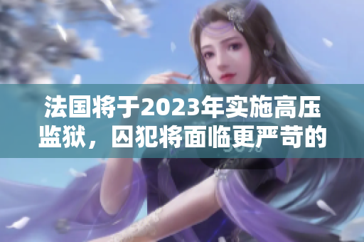 法国将于2023年实施高压监狱，囚犯将面临更严苛的惩罚制度