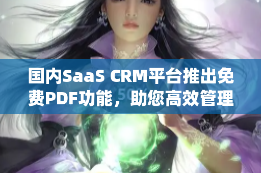 国内SaaS CRM平台推出免费PDF功能，助您高效管理客户关系(1)