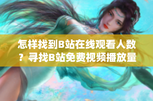 怎样找到B站在线观看人数？寻找B站免费视频播放量的方法(1)