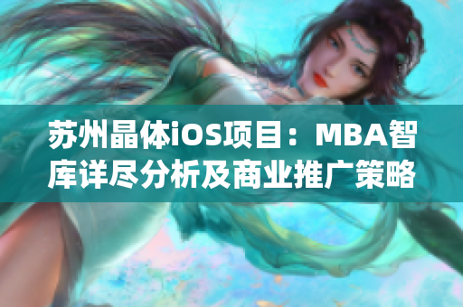 苏州晶体iOS项目：MBA智库详尽分析及商业推广策略(1)