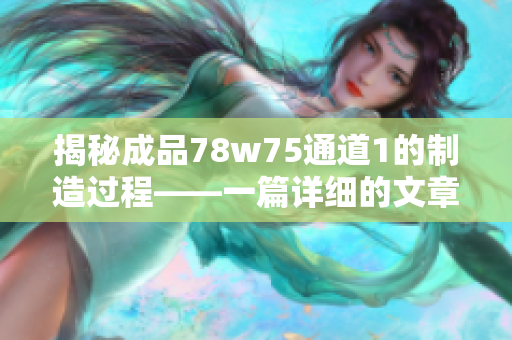 揭秘成品78w75通道1的制造过程——一篇详细的文章