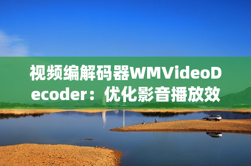 视频编解码器WMVideoDecoder：优化影音播放效率(1)