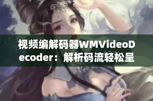 视频编解码器WMVideoDecoder：解析码流轻松呈现(1)