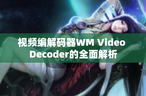 视频编解码器WM Video Decoder的全面解析